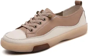 Women's Leather Sneakers Oxford Shoes Non Slip Breathable Leather Shoes for Business Casual Work