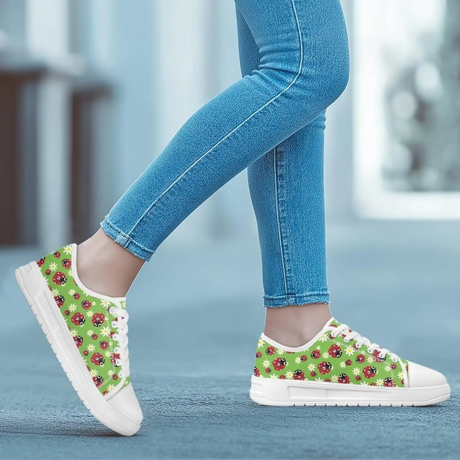 Womens Slip on Canvas Shoes Classic Arch Support Sneakers Loafers Shoes Casual Fashion Low-Top Slip Ons US 5.5-13.5